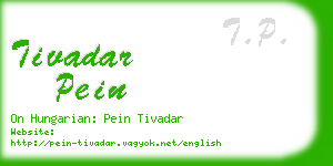 tivadar pein business card